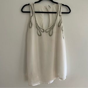 Max Sleeveless Beaded Lined Top S